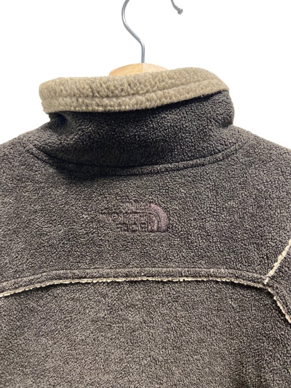 The North Face Vintage Y2K Fleece Quarter Zip Pullover Jacket Brown Size S Cozy - Picture 10 of 13